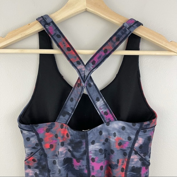 LULULEMON Windy Blooms Regal Plum Polka Dot Kanto Catch Me Tank - Picture 7 of 10